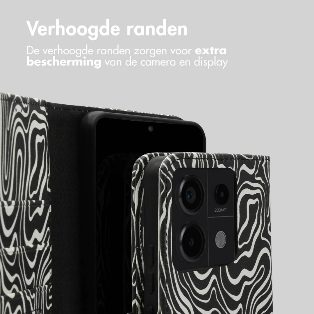 Imoshion Design Bookcase Hoesje - Xiaomi Redmi Note 13 Pro/Poco X6 - 3 Pasjes - Black And White - afbeelding 6 van 6