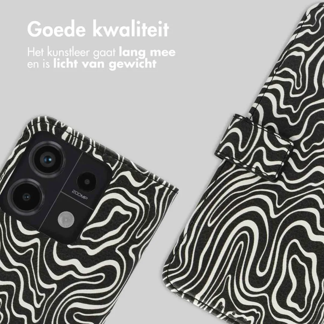 Imoshion Design Bookcase Hoesje - Xiaomi Redmi Note 13 Pro/Poco X6 - 3 Pasjes - Black And White - afbeelding 3 van 6