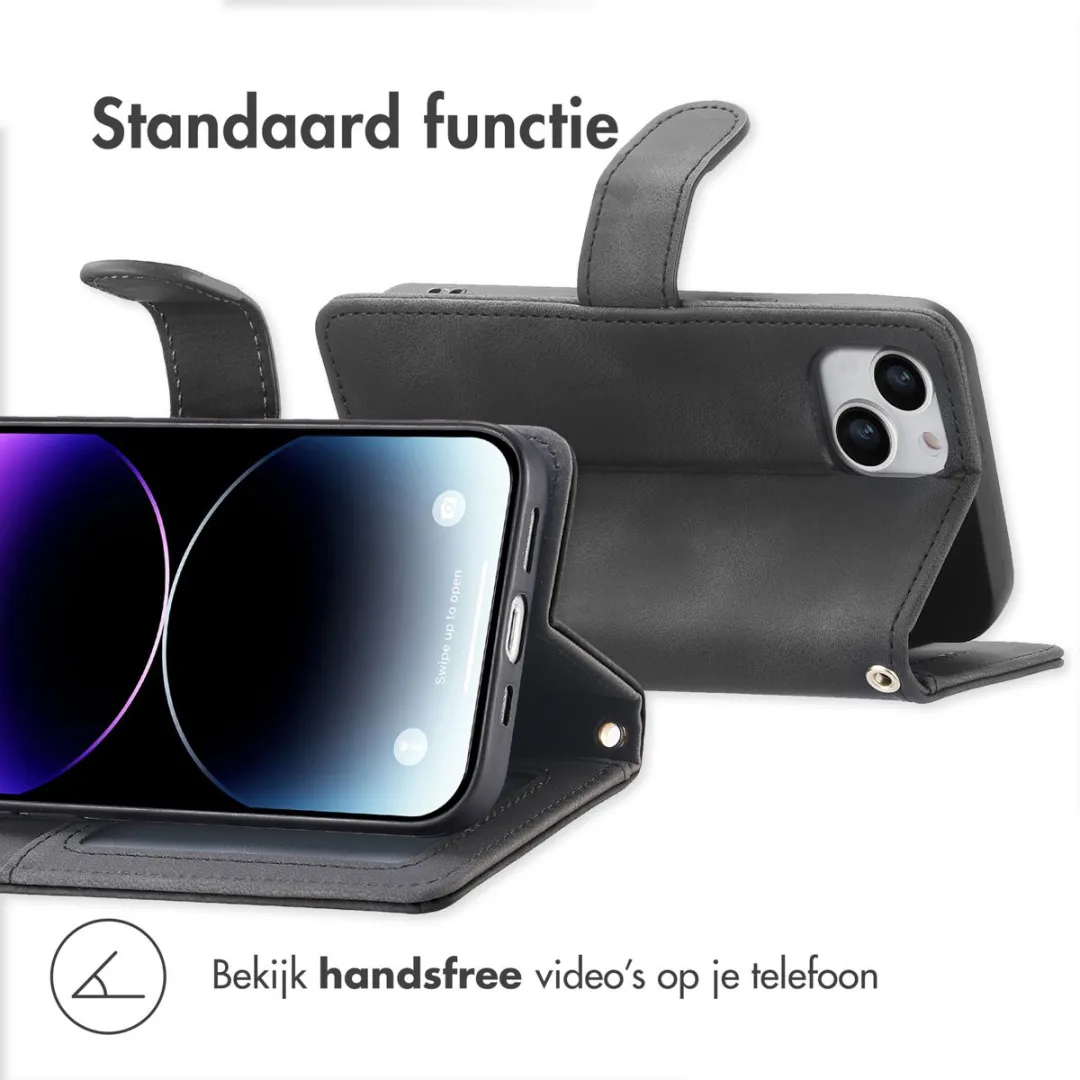Imoshion Bookcase Hoesje voor iPhone 13/14 - 3 Pasjes - Zwart