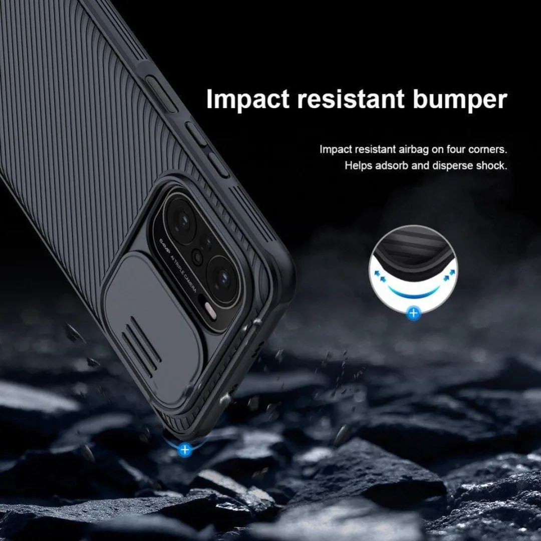 Nillkin CamShield Xiaomi Poco F3/Mi 11i Hoesje - Zwart - afbeelding 3 van 6