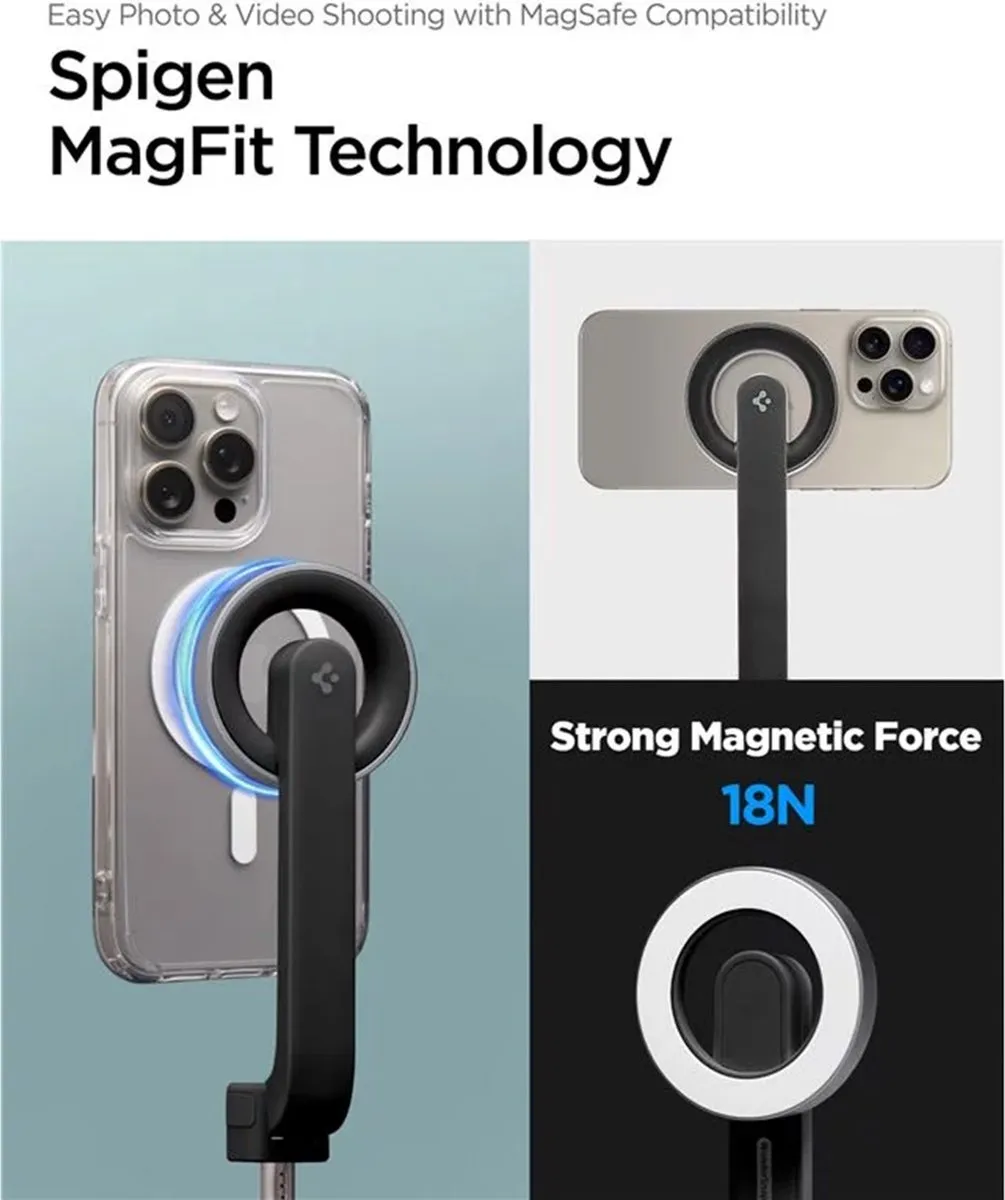 Spigen S571W MagSafe Selfiestick - Zwart