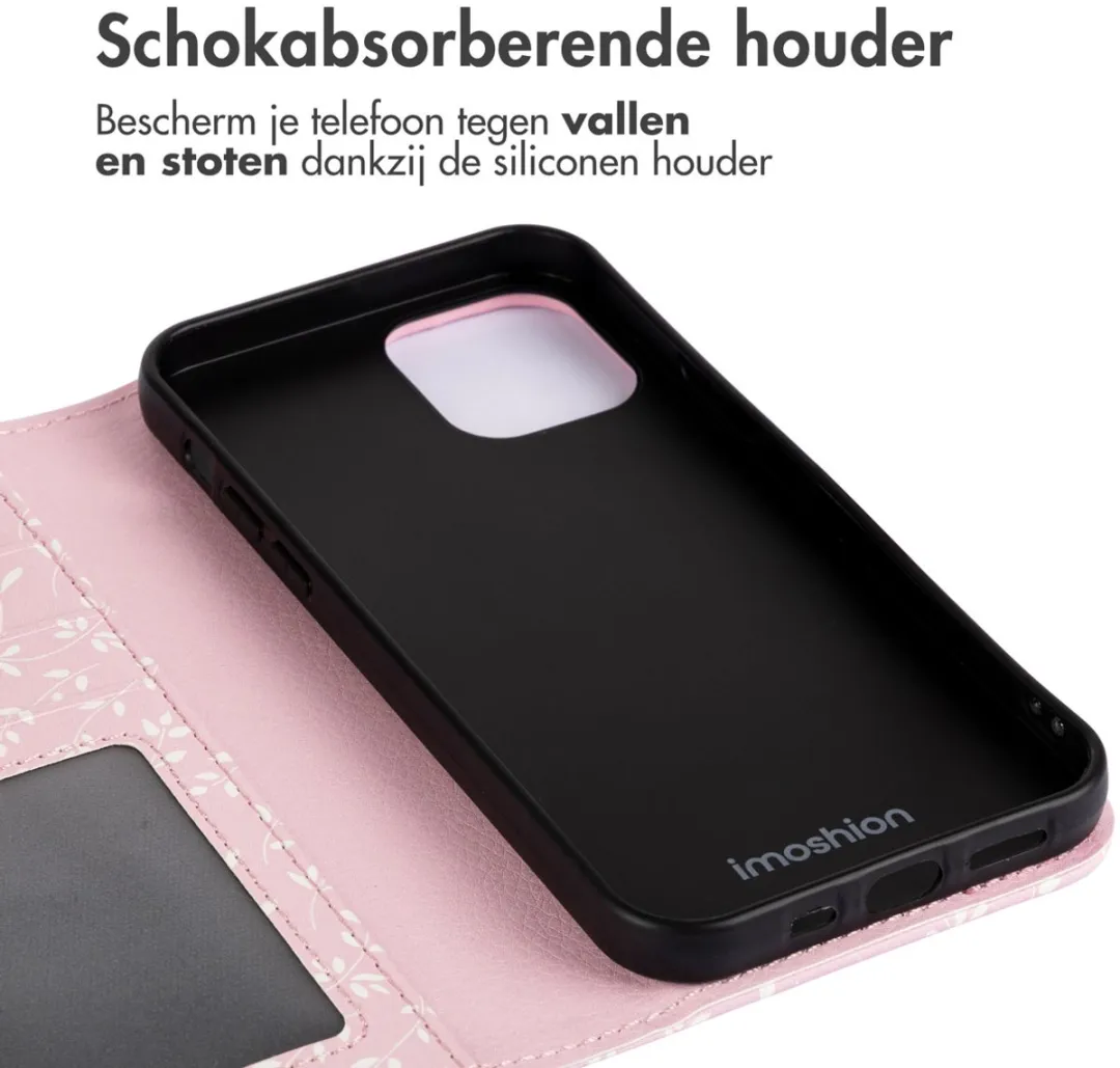 Imoshion iPhone 13 Hoesje - Pink Bazaar Flowers - 3 Pasjes