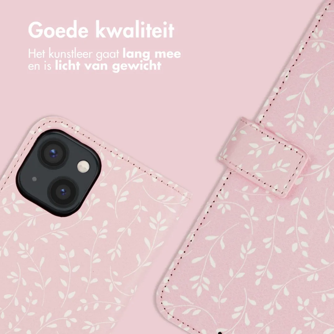Imoshion iPhone 13 Hoesje - Pink Bazaar Flowers - 3 Pasjes