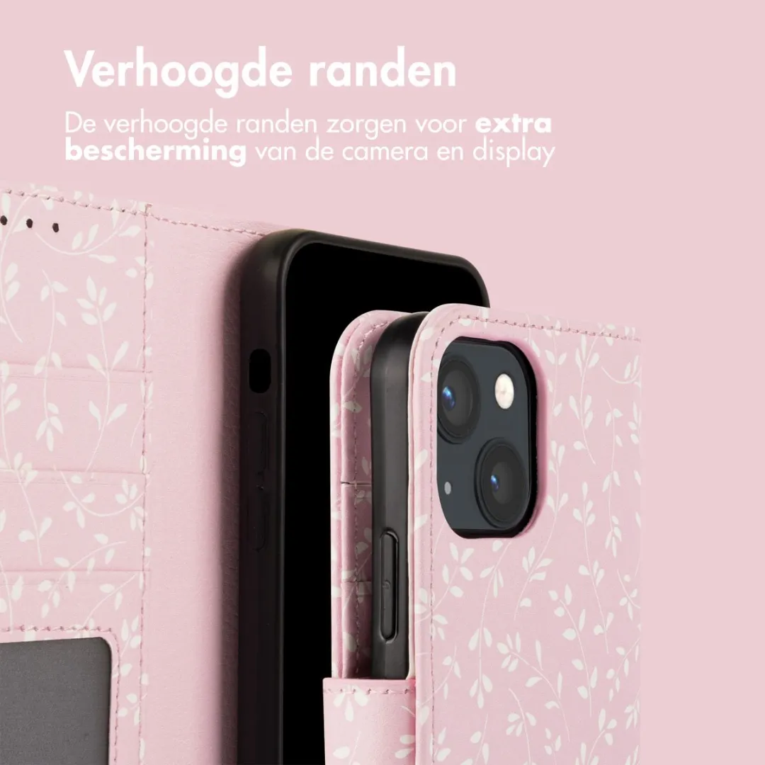 Imoshion iPhone 13 Hoesje - Pink Bazaar Flowers - 3 Pasjes