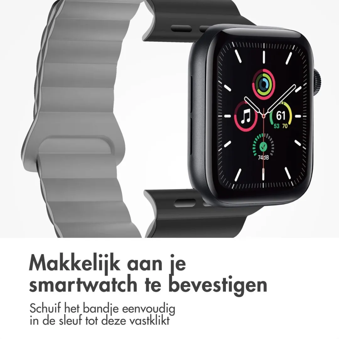 Imoshion Magnetisch Siliconen Bandje Apple Watch 42mm - Zwart