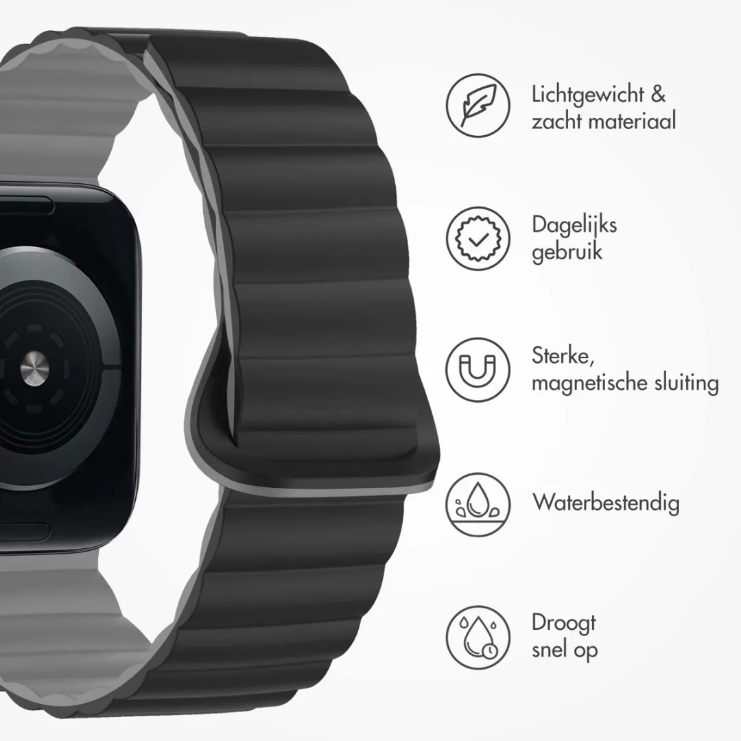 Imoshion Magnetisch Siliconen Bandje Apple Watch 42mm - Zwart