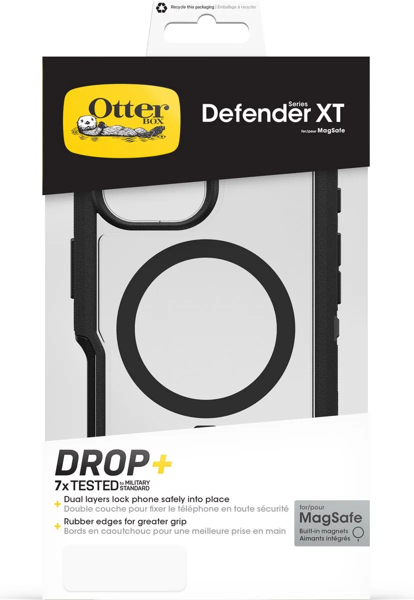 OtterBox Defender XT Clear iPhone 16 Plus Hoesje - 77-96044 - Dark Side