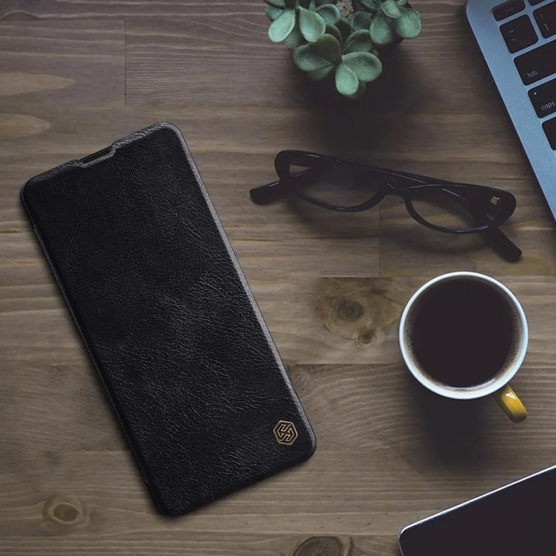 Nillkin Qin PU Leather Book Case A515-36 - Samsung Galaxy A51 - Zwart - afbeelding 4 van 6