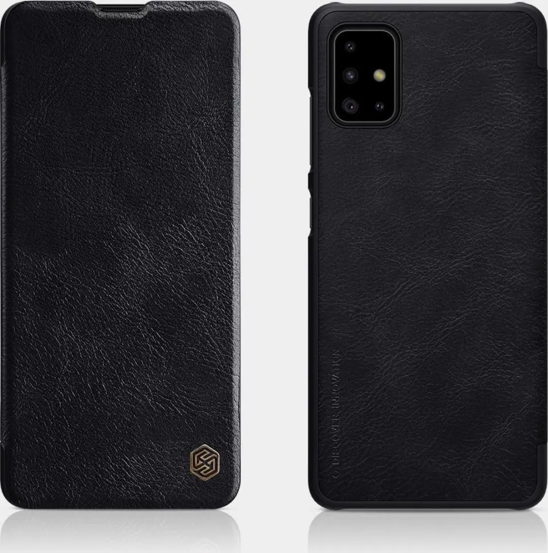 Nillkin Qin PU Leather Book Case A515-36 - Samsung Galaxy A51 - Zwart - afbeelding 2 van 6