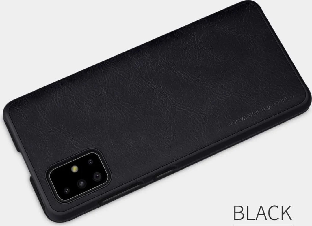 Nillkin Qin PU Leather Book Case A515-36 - Samsung Galaxy A51 - Zwart - afbeelding 3 van 6