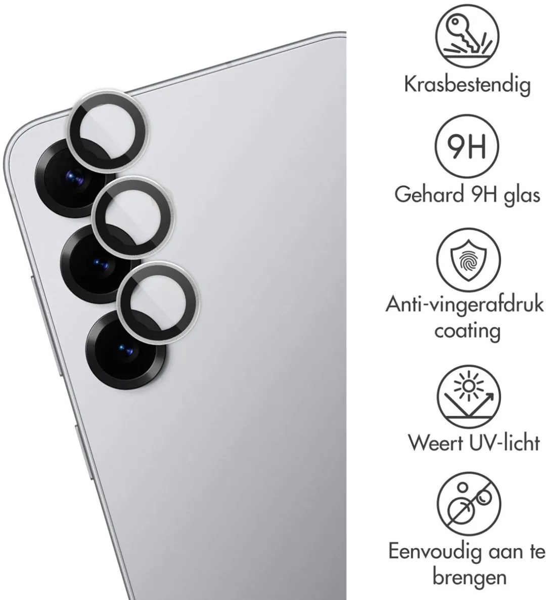Imoshion Camera Lens Protector Samsung Galaxy S25 - 2 Stuks - Silver Shadow