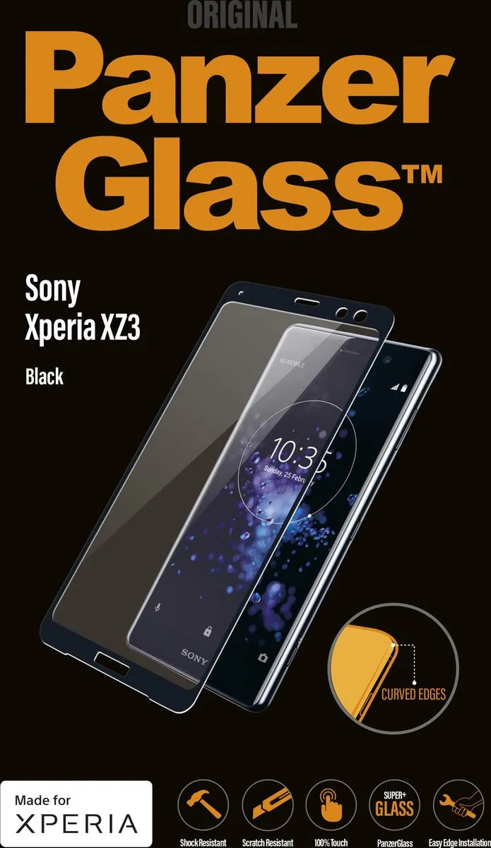 PanzerGlass Premium Screenprotector Sony Xperia XZ3 - Zwart
