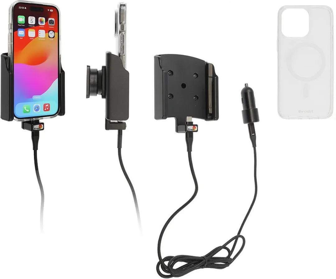 Brodit 721394 iPhone 15 Pro Houder - Zwart