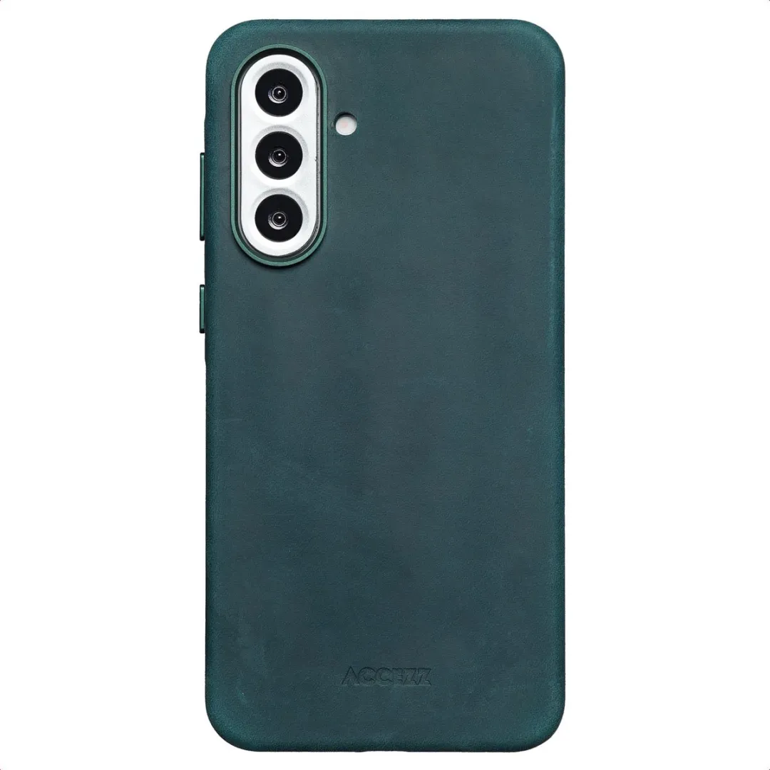 Accezz Hoesje Samsung Galaxy A56 Vintage Leather Smokey Green