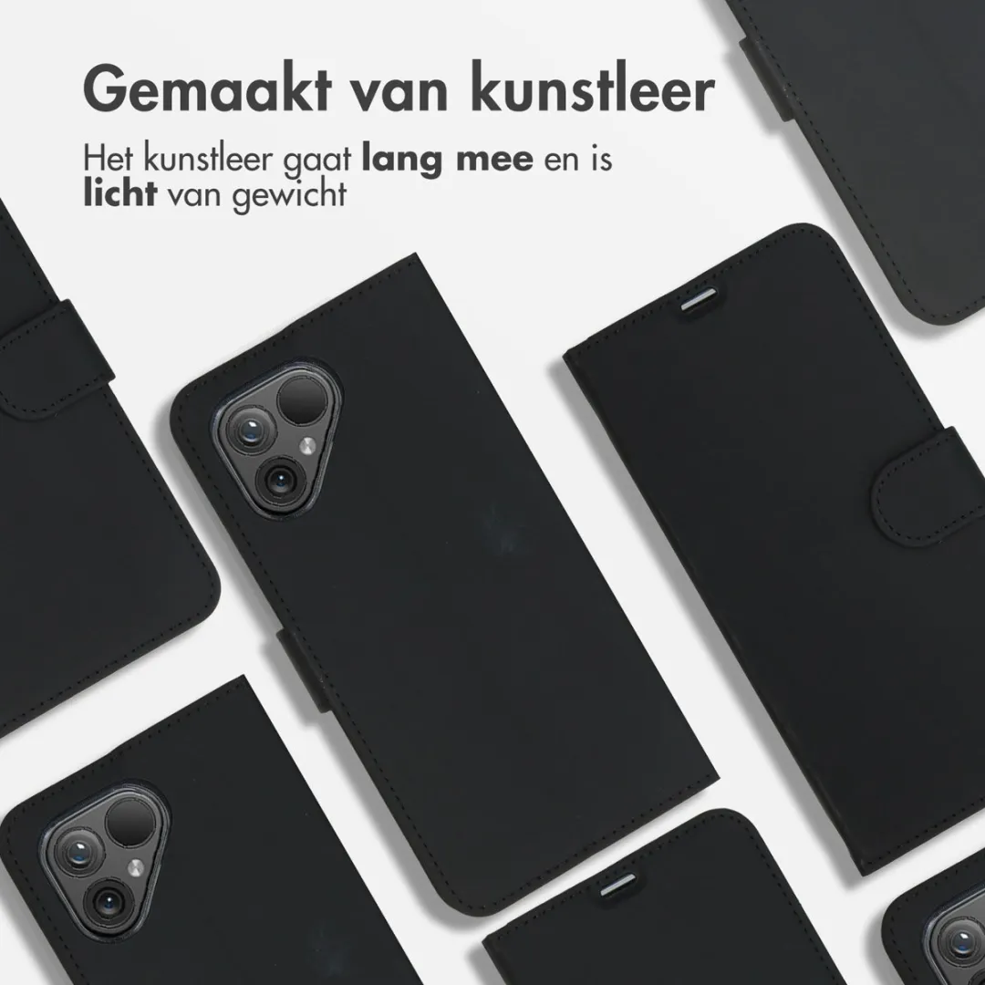 Accezz Hoesje Fairphone 5 Wallet Softcase - 3 Pasjes - Zwart