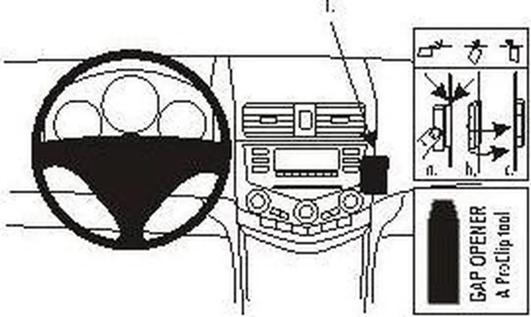 Brodit ProClip 853200 Houder - Honda Accord 2003-2007 - Zwart - afbeelding 2 van 2