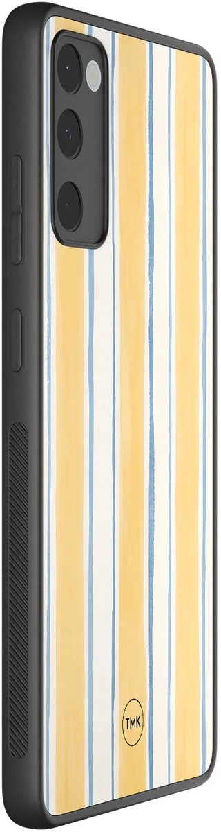 Casevibes S/S20FE/B/004 Hoesje Samsung Galaxy S20 FE - Gestreept Geel