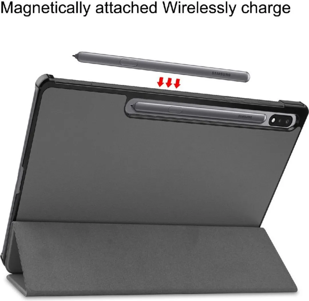 Just in Case Smart Tri-Fold Case 4211869 - Samsung Galaxy Tab S8+ Grijs - afbeelding 6 van 6