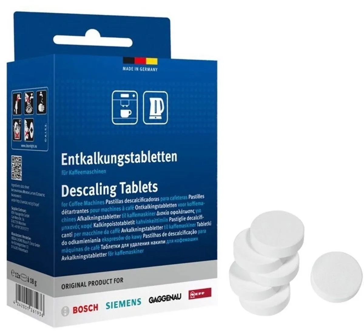 Bosch Ontkalkingstabletten TZ60002 - 12 Stuks
