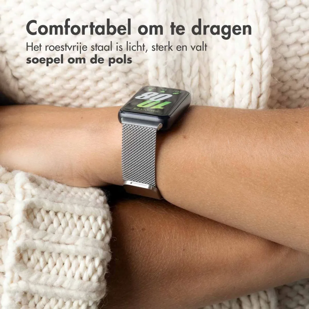 Imoshion Milanees Magnetisch Bandje Samsung Galaxy Fit 3 - Zilver