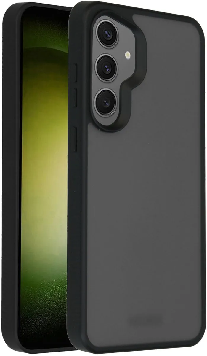 Accezz Hoesje Samsung Galaxy S24 Plus - Frosted Backcover Zwart