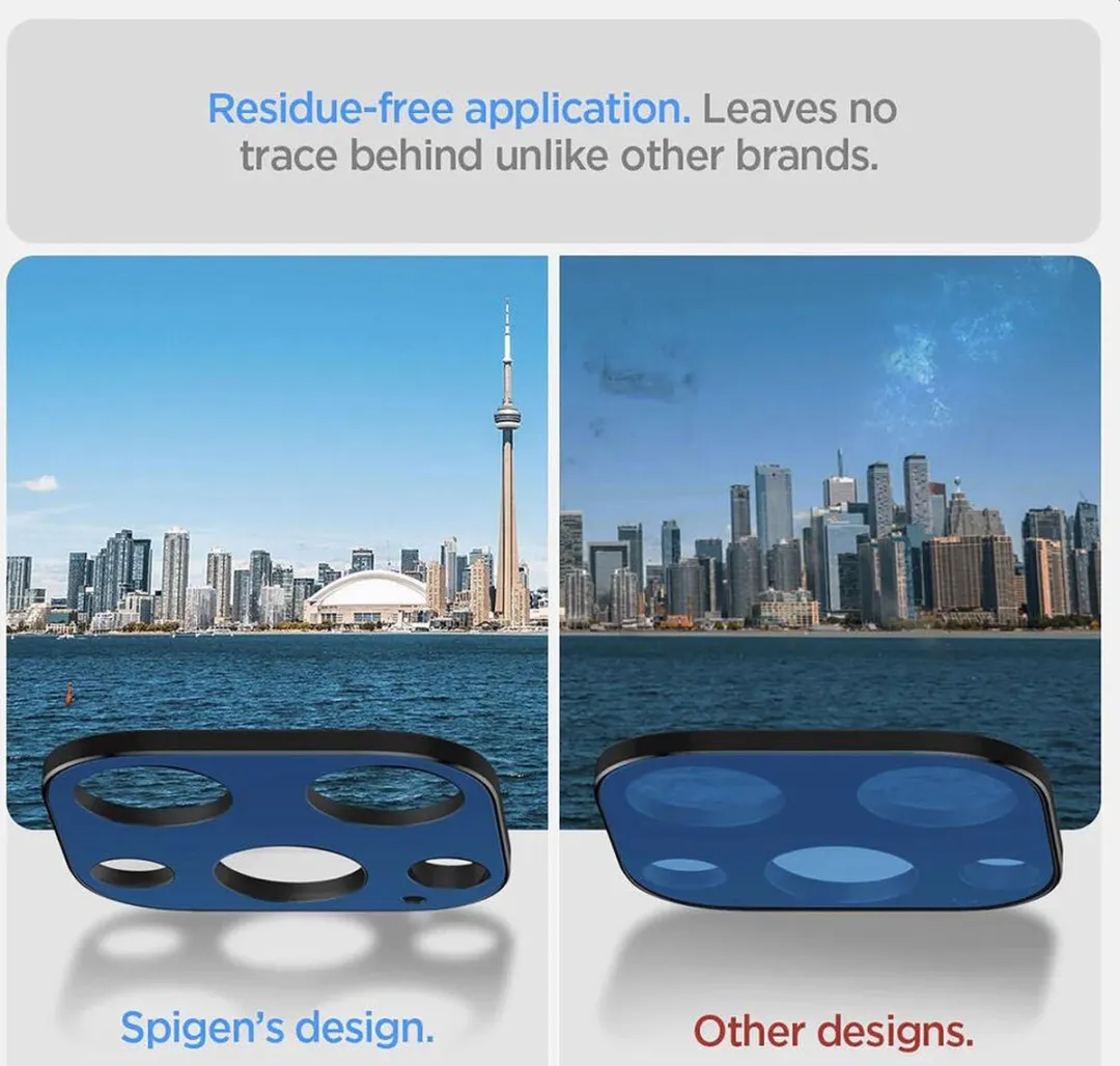 Spigen - Apple iPhone 14 Pro / 14 Pro Max camera lens screenprotector - Zwart - 2 pack