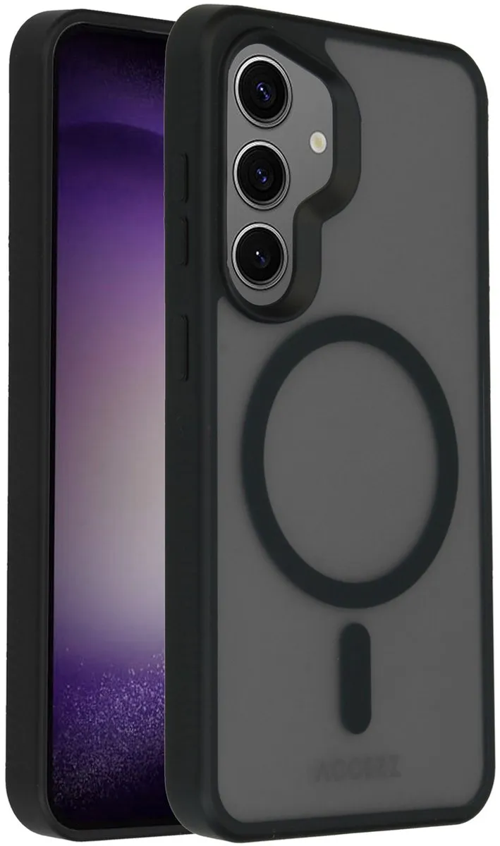 Accezz Hoesje Samsung Galaxy S24 Frosted Backcover - Zwart