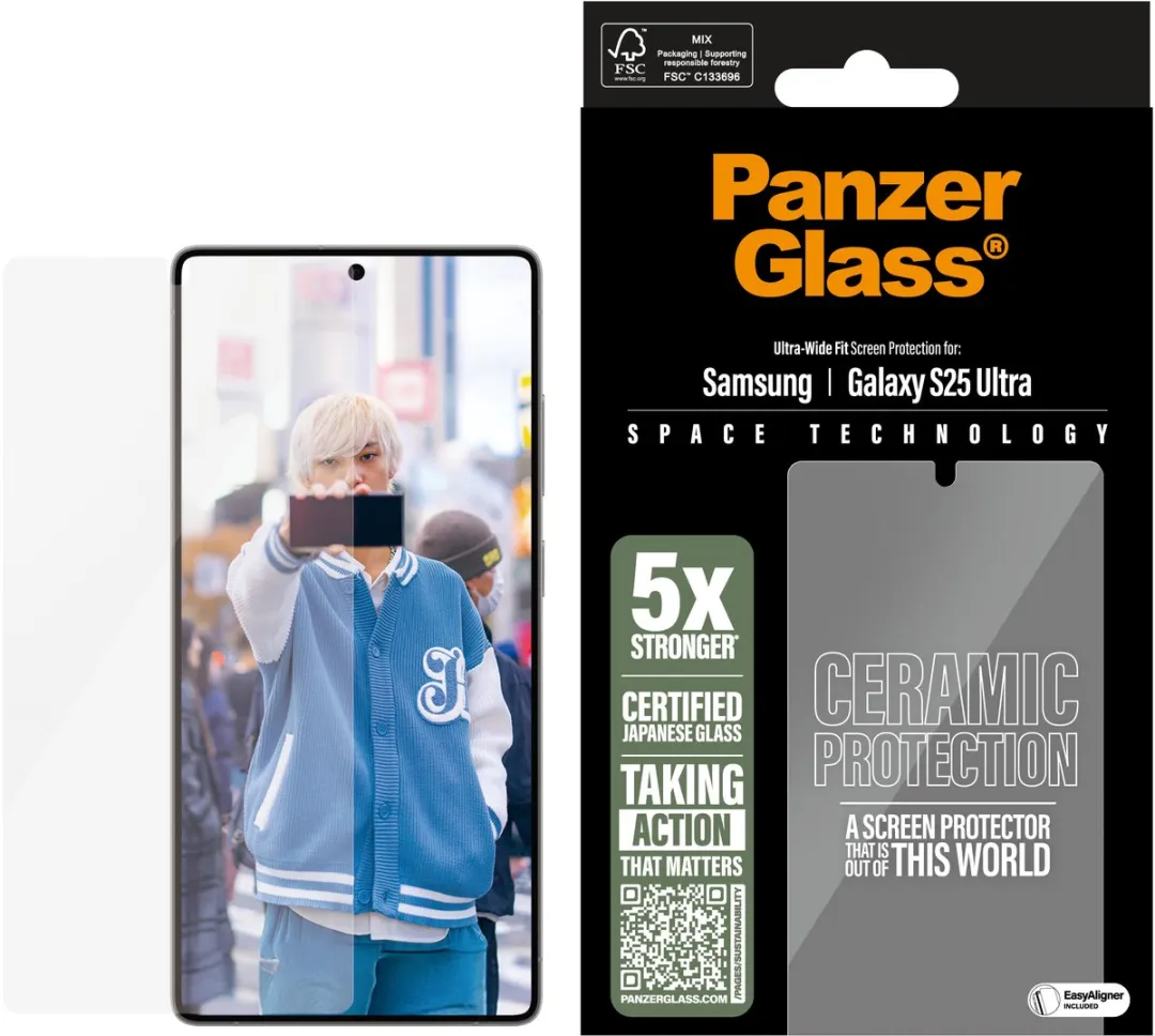 PanzerGlass Ceramic Screenprotector Samsung Galaxy S25 Ultra - 1 Stuk