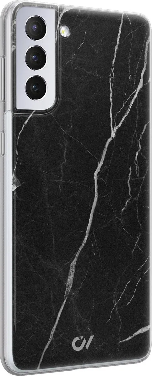 Casevibes Galaxy S21+ Hoesje Marble Noir - Zwart
