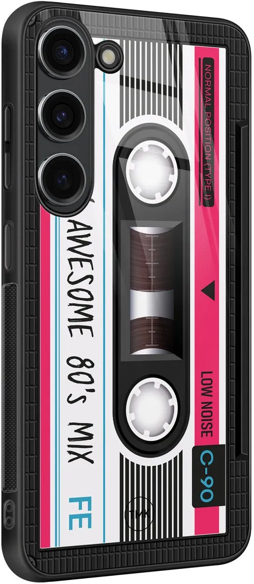 Casevibes Samsung Galaxy S23 Hoesje - Zwart - Cassette