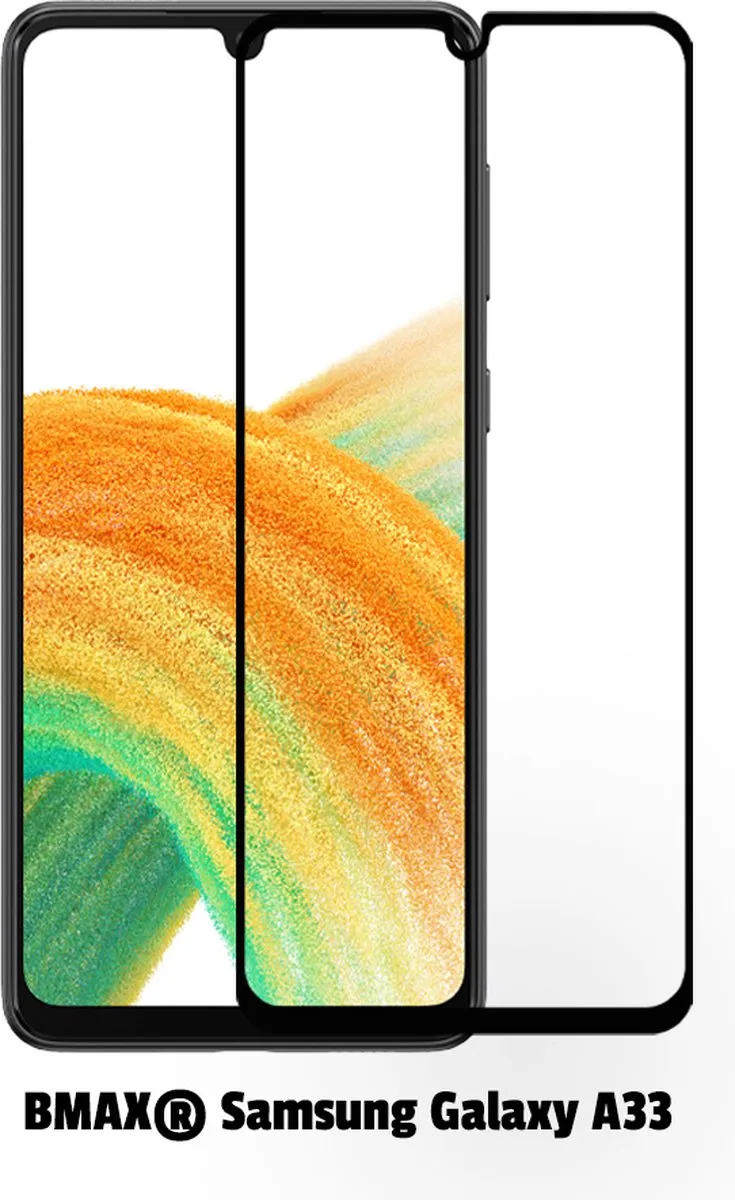 BMAX Gehard Glas Screenprotector Samsung Galaxy A33 - 2 Stuks - Zwart