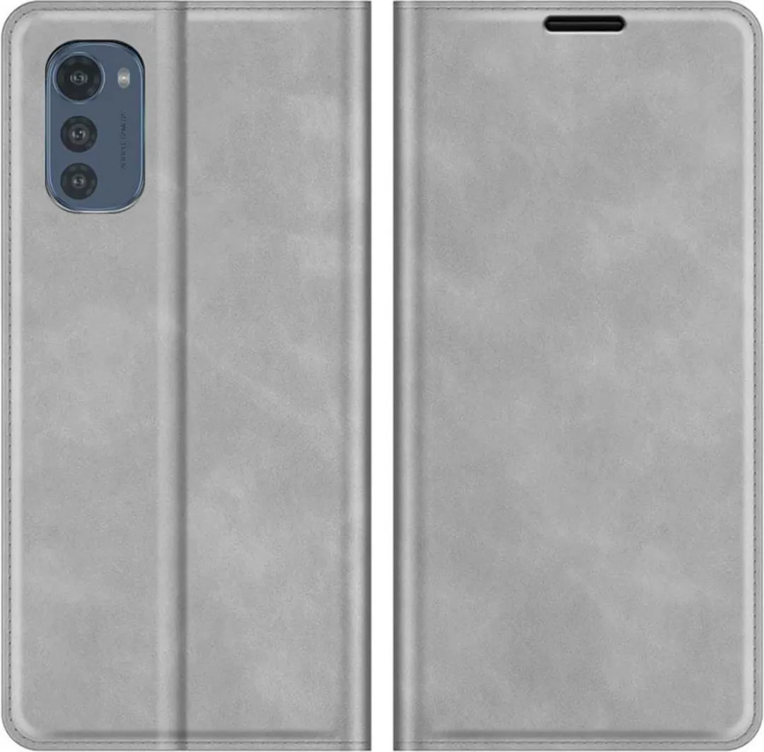 Just in Case Cazy Hoesje Moto E32/E32s - 4 Pasjes Grijs