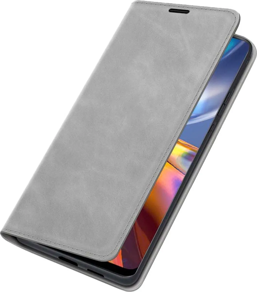 Just in Case Cazy Hoesje Moto E32/E32s - 4 Pasjes Grijs