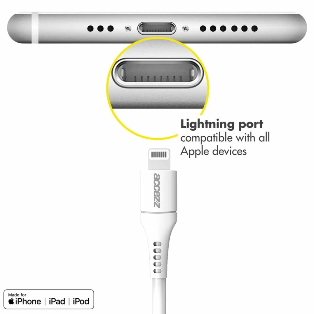 Accezz Lightning naar USB-C Kabel SH00010493 - 1m - Wit