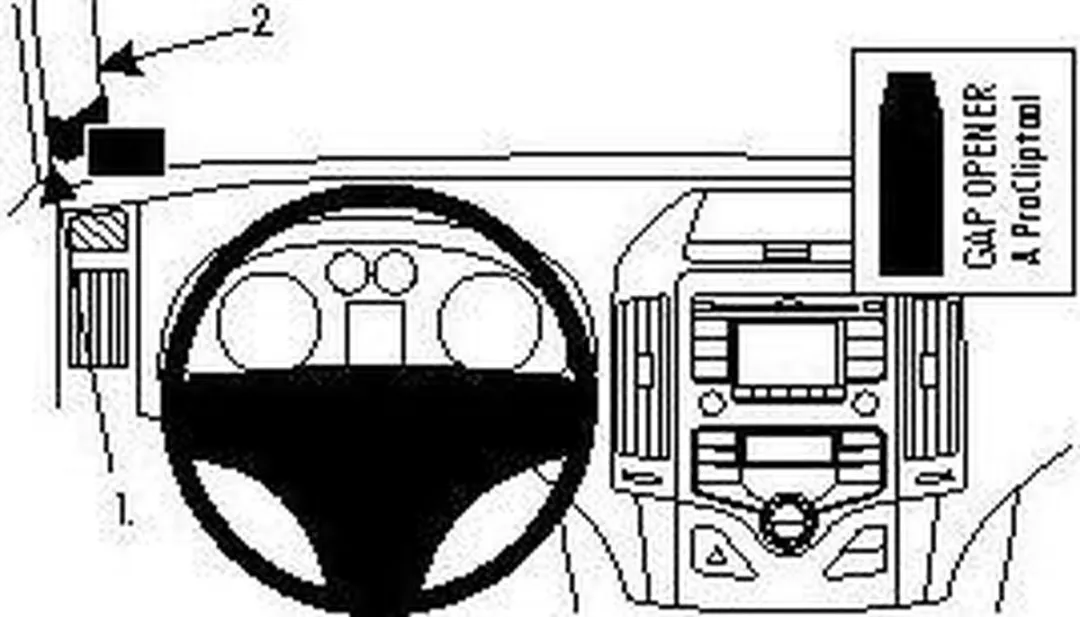 Brodit ProClip Hyundai i30 2008-2012 Houder - Zwart - 804428