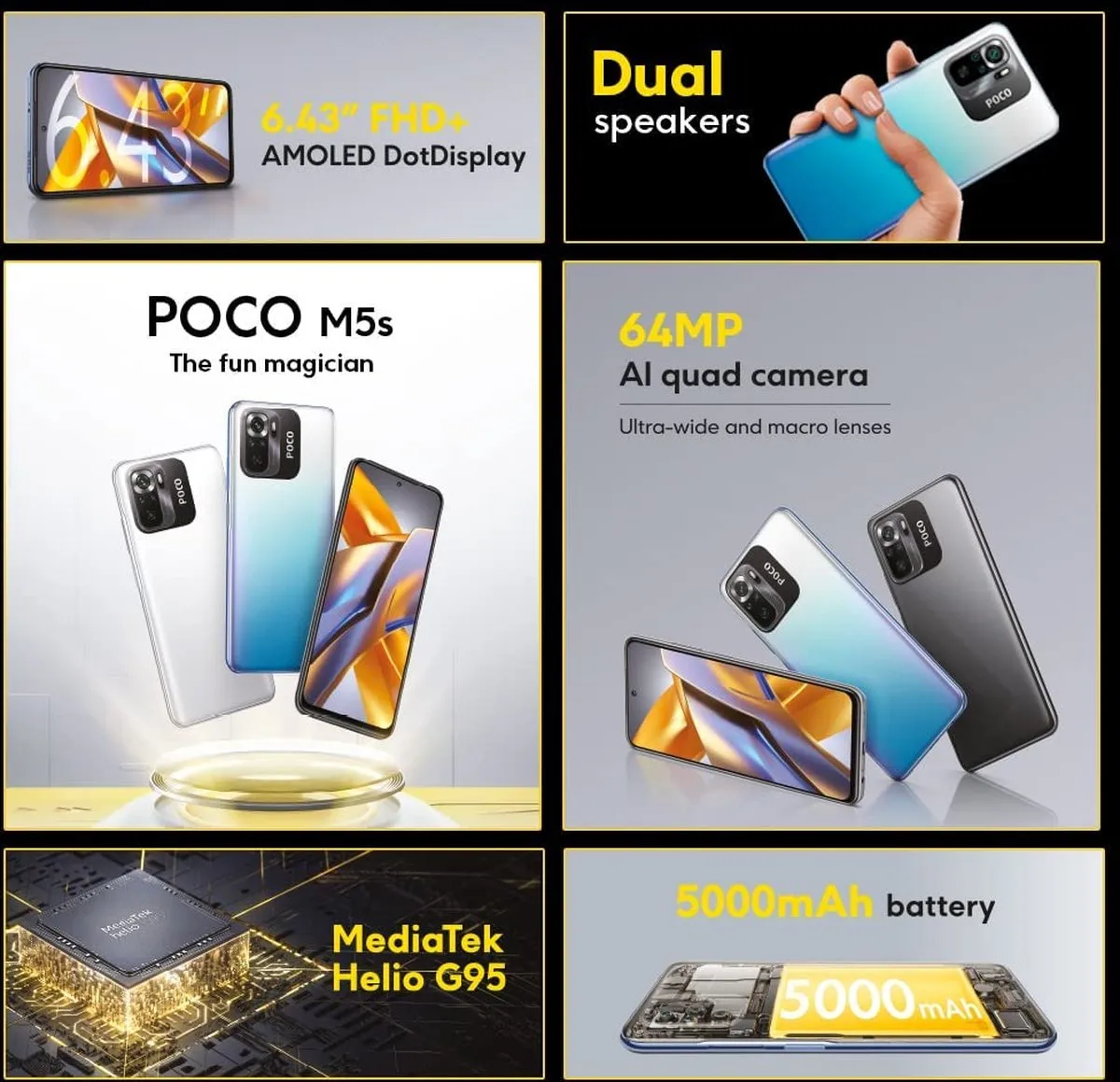 Poco M5s Dual SIM 4GB RAM 64GB 4G LTE Grey