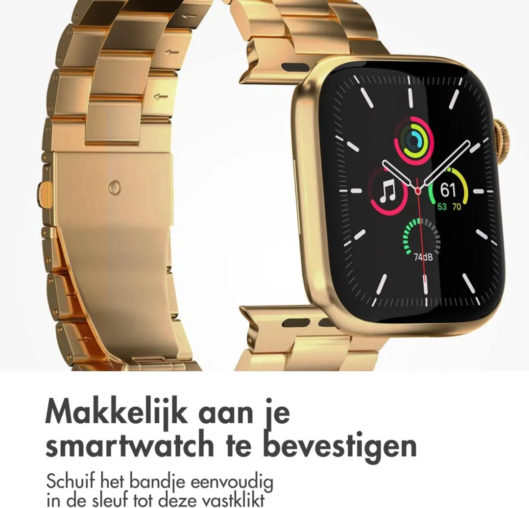 Imoshion Stalen Bandje Apple Watch 44-49mm - Goud