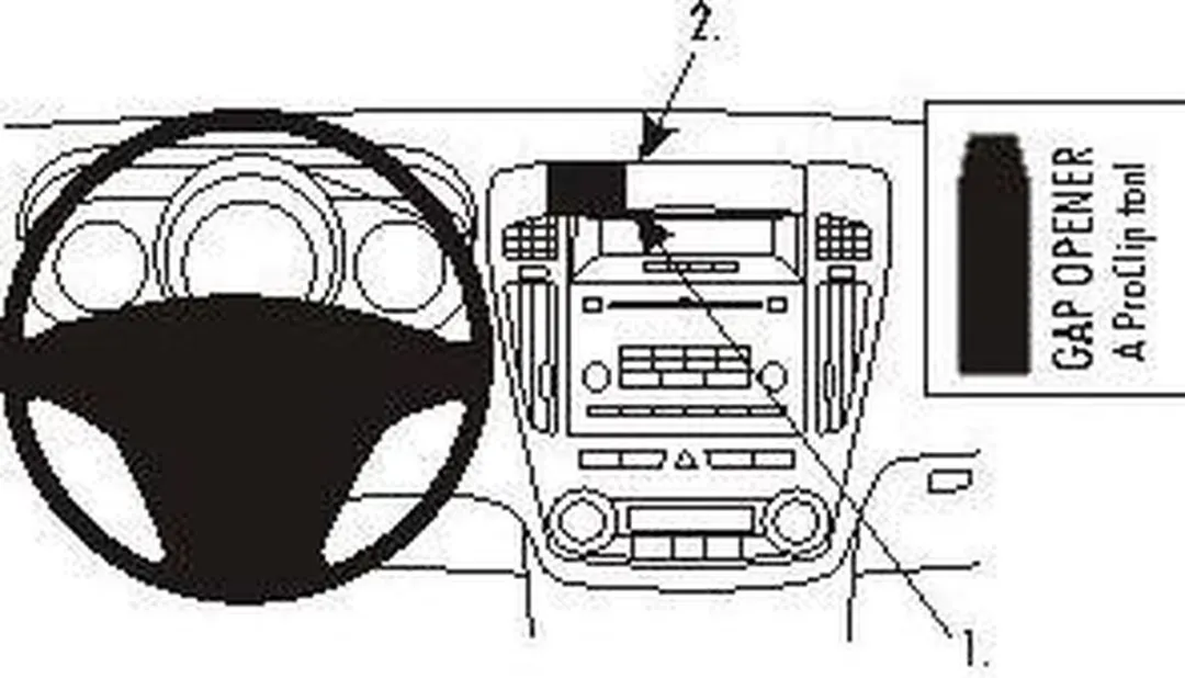 Brodit ProClip Center Mount Kia Cee'd 2007-2009 - 853958 - afbeelding 6 van 6