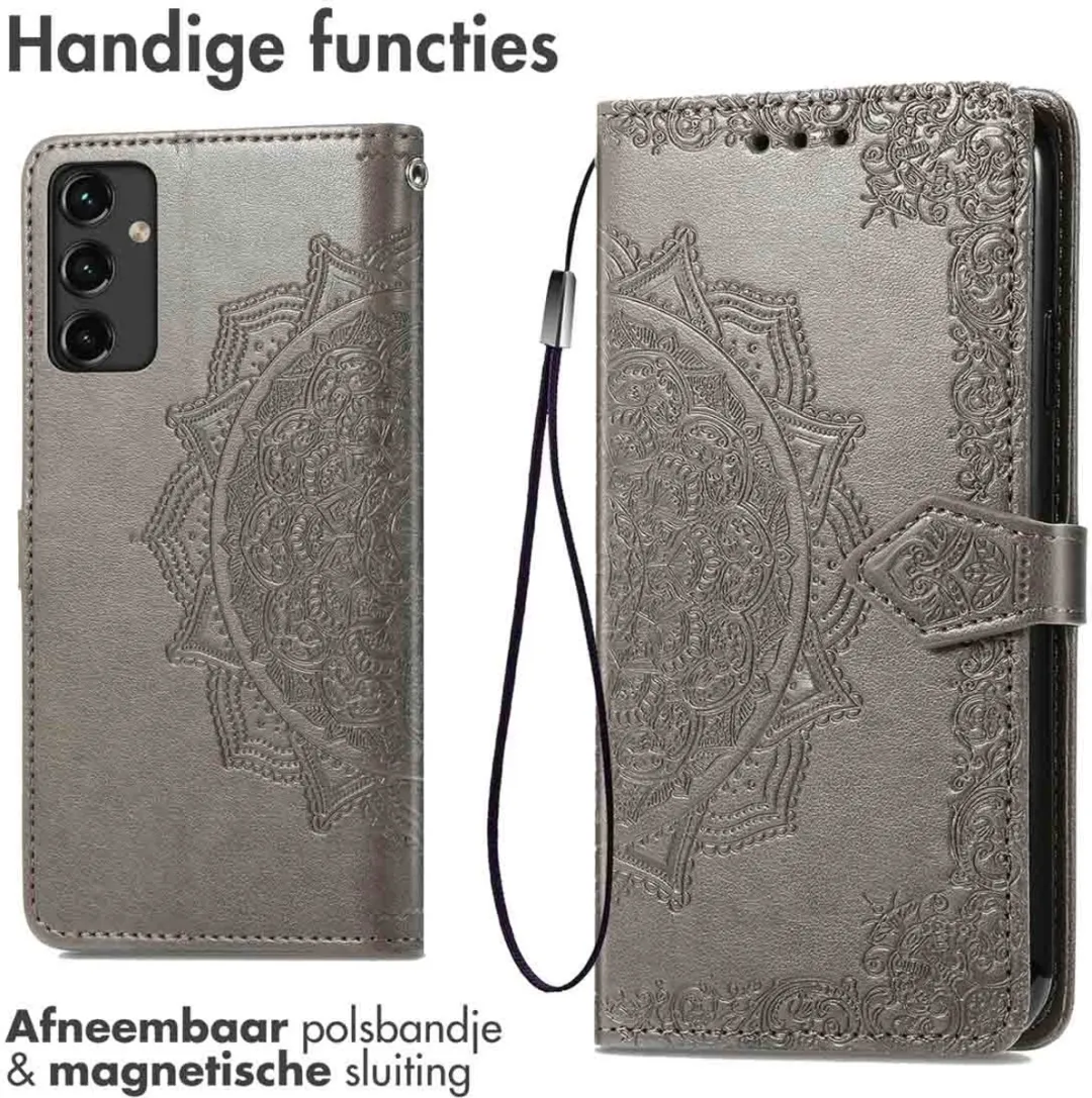 Imoshion Hoesje Samsung Galaxy A14 - Mandala Bookcase Grijs