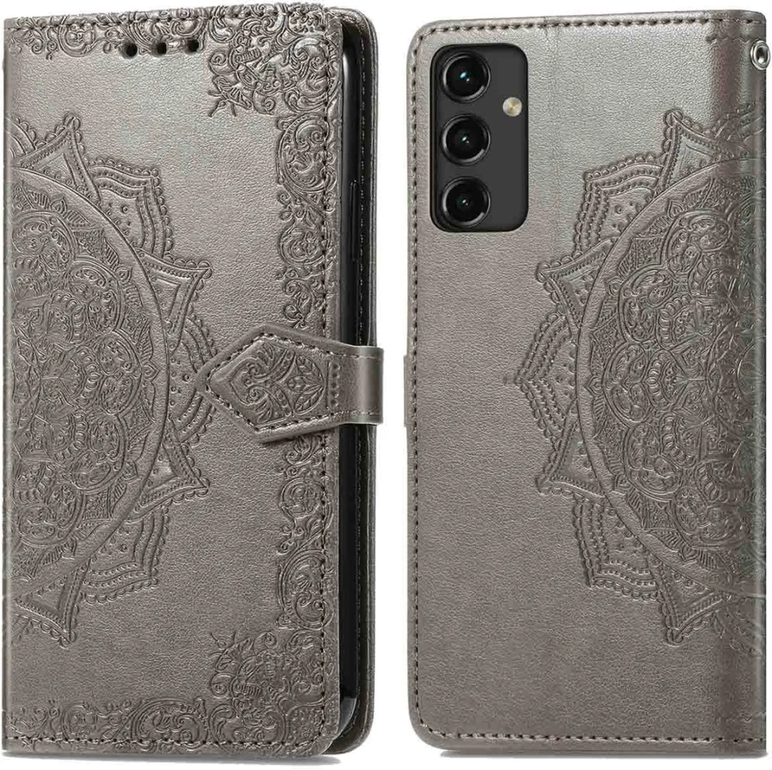 Imoshion Hoesje Samsung Galaxy A14 - Mandala Bookcase Grijs