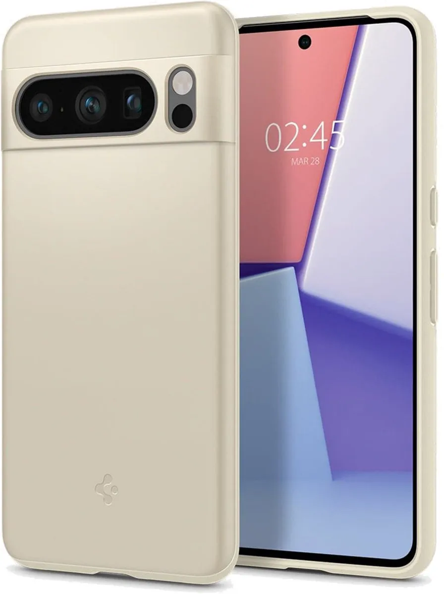 Spigen Thin Fit Hoesje ACS06328 Google Pixel 8 Pro - Beige