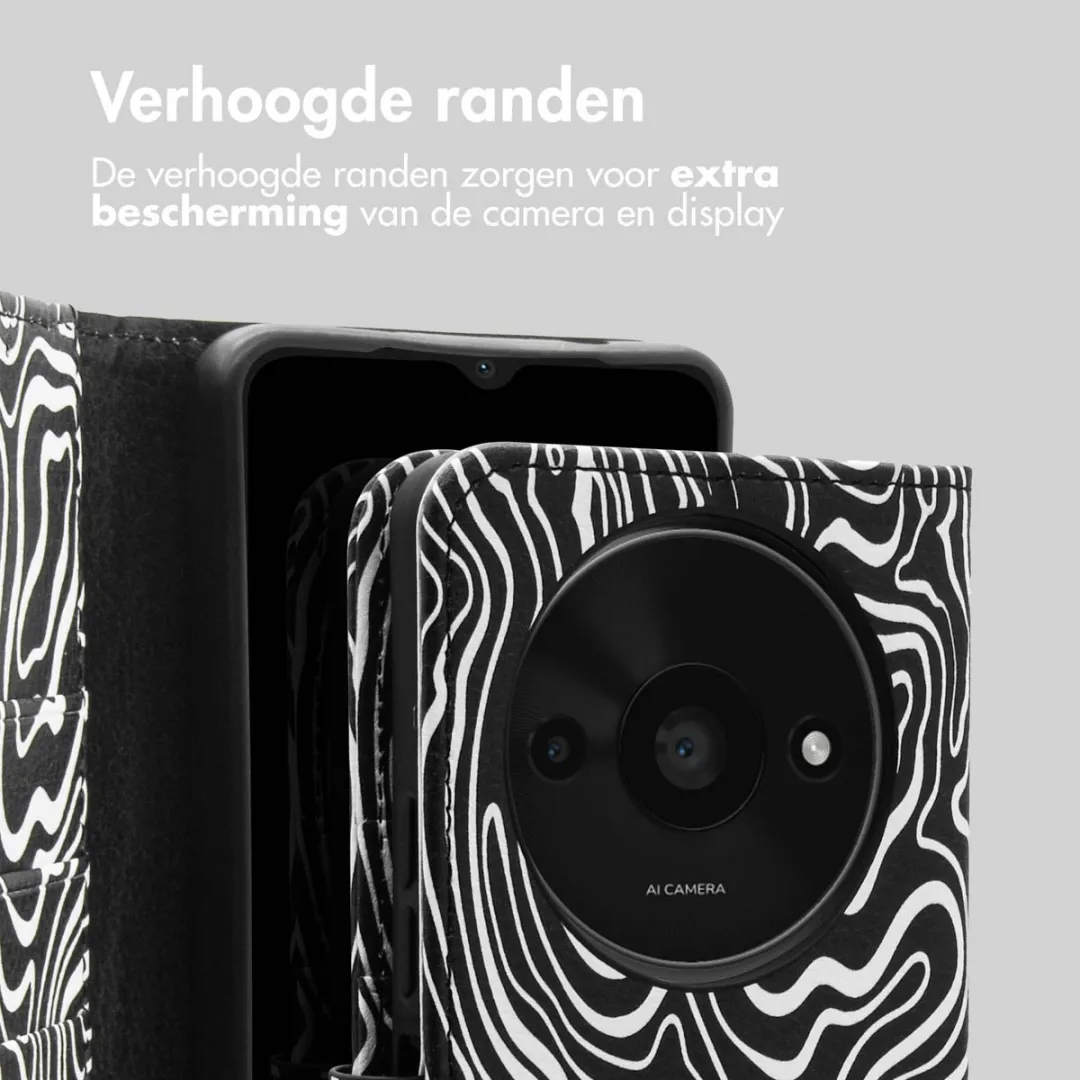 Imoshion Hoesje Xiaomi Redmi A3 - 3 Pasjes - Black And White - afbeelding 5 van 6