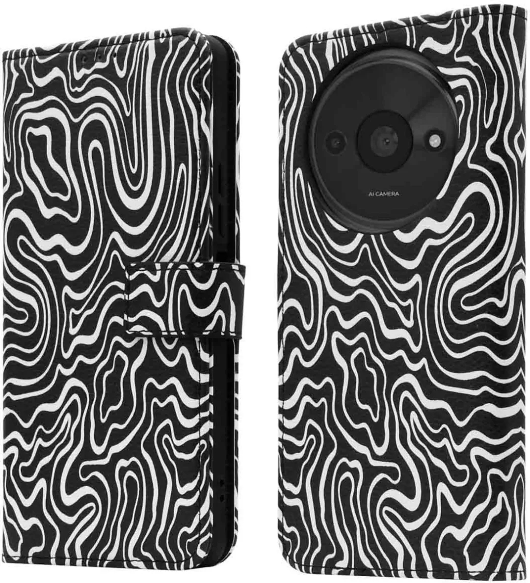 Imoshion Hoesje Xiaomi Redmi A3 - 3 Pasjes - Black And White