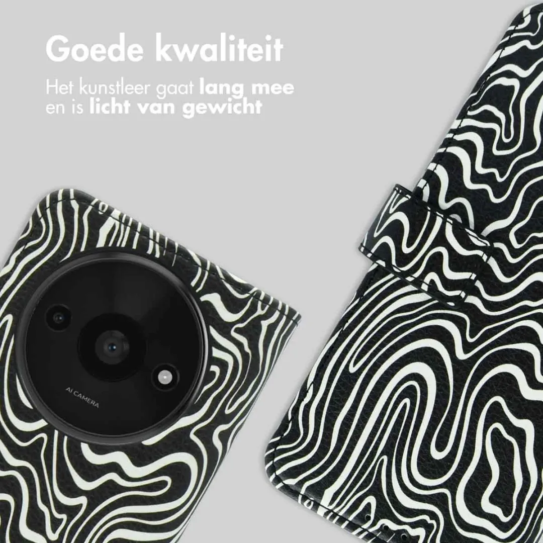 Imoshion Hoesje Xiaomi Redmi A3 - 3 Pasjes - Black And White - afbeelding 3 van 6