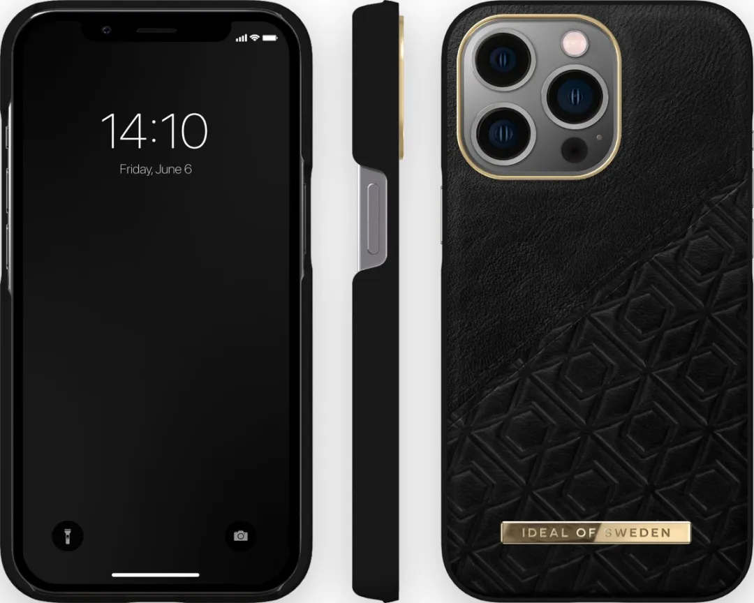 iDeal of Sweden Fashion Case Atelier iPhone 13 Pro - Embossed Black
