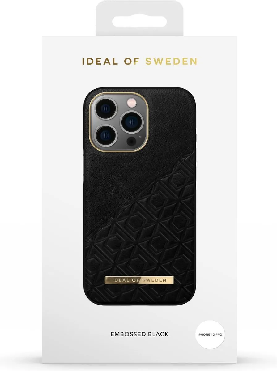 iDeal of Sweden Fashion Case Atelier iPhone 13 Pro - Embossed Black