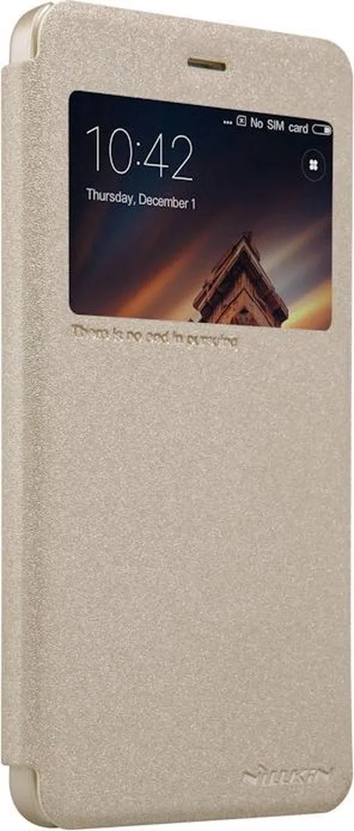 Nillkin Sparkle S-View Book Case Xiaomi Redmi 4A - Goud - afbeelding 4 van 6