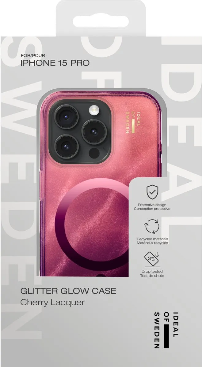 iDeal of Sweden Transparante Case iPhone 15 Pro MagSafe - Cherry Lacquer