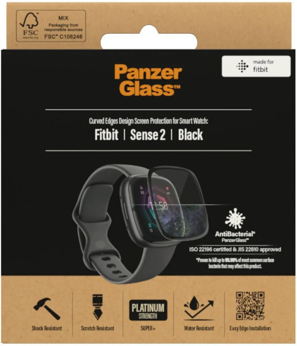 PanzerGlass Screen Protector Fitbit Sense 2 - Zwart