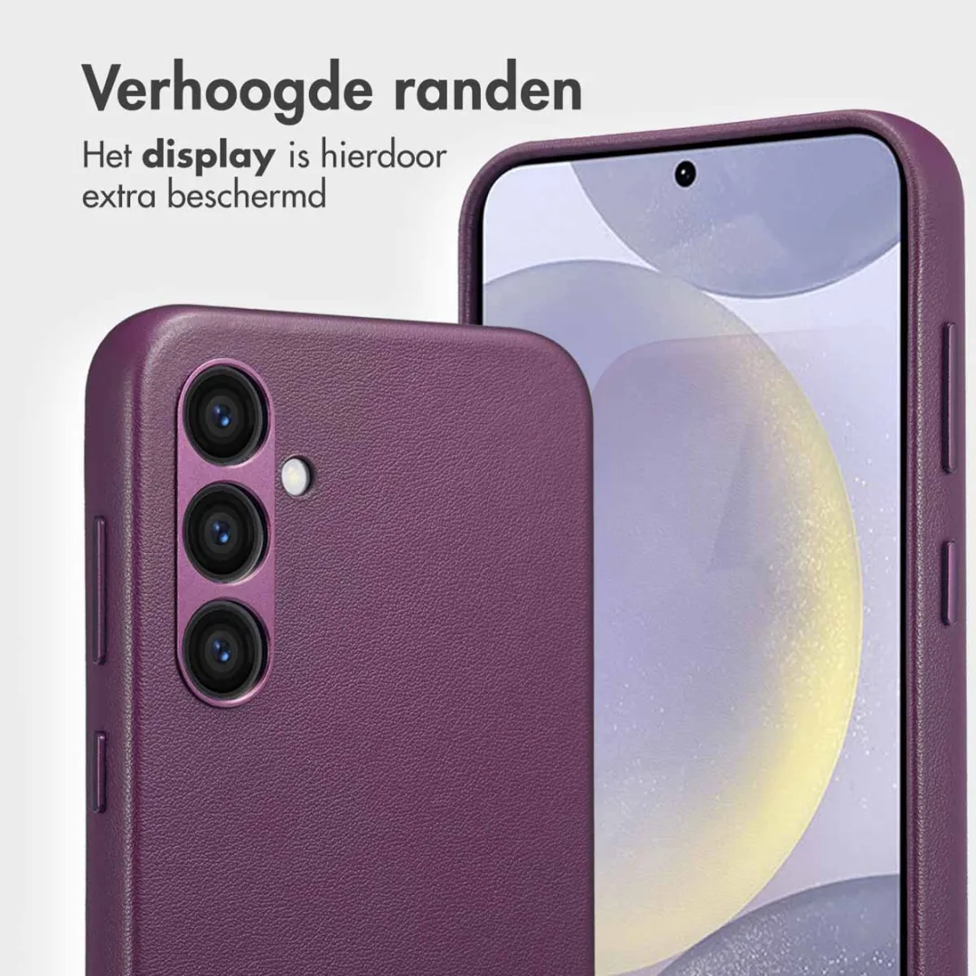 Accezz Hoesje Samsung Galaxy S24 Plus - Leather Bookcase 2-in-1 - Heath Purple